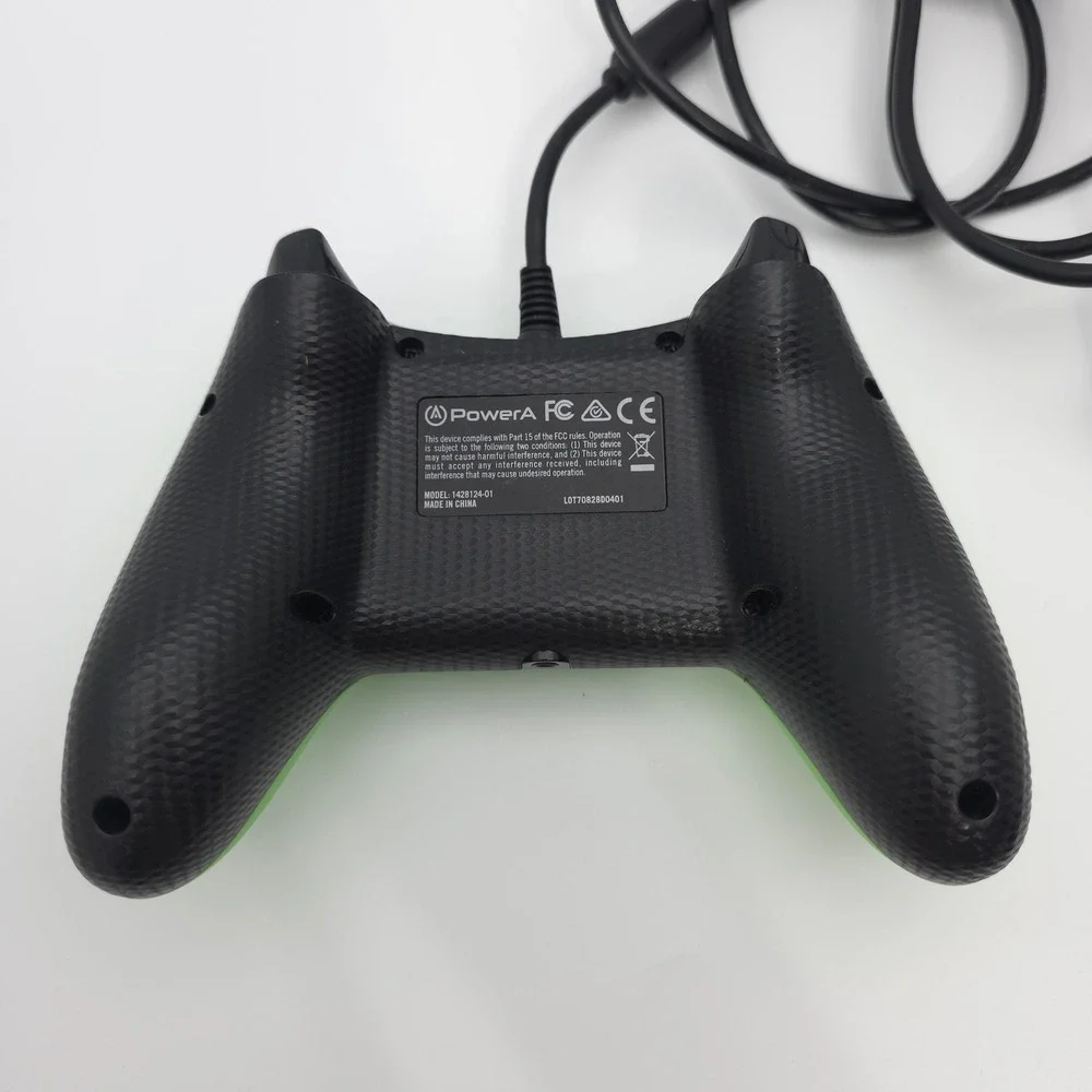 PowerA Wired Controller Xbox One Electric Green Plastic Textured Grip Retro